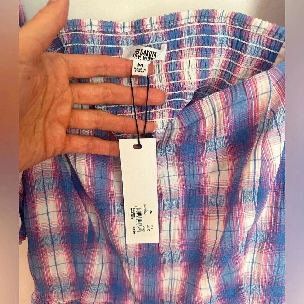 BB Dakota Plaid with my Heart Casual Dress in size Medium - Picture 5 of 5